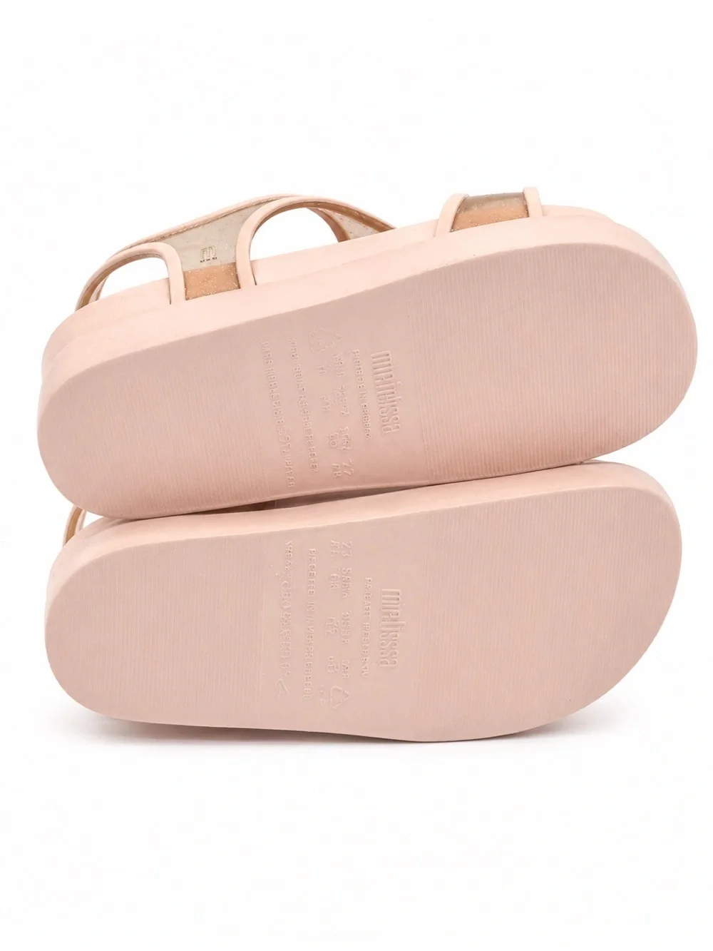 Melissa Bikini Platform Ankle Strap Wedge Sandals Blush Pink